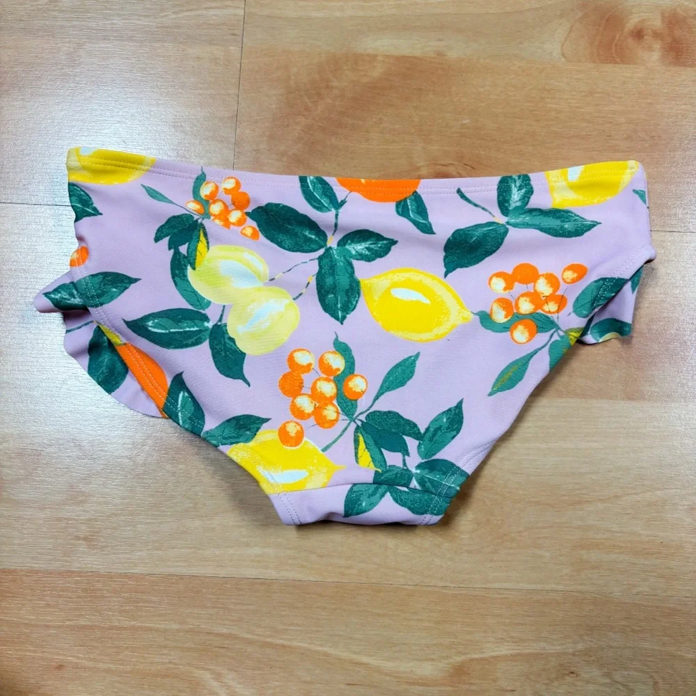 Oshkosh Pink Yellow & Orange Lemon Ruffle Tankini Top & Bottoms Swim Set 14